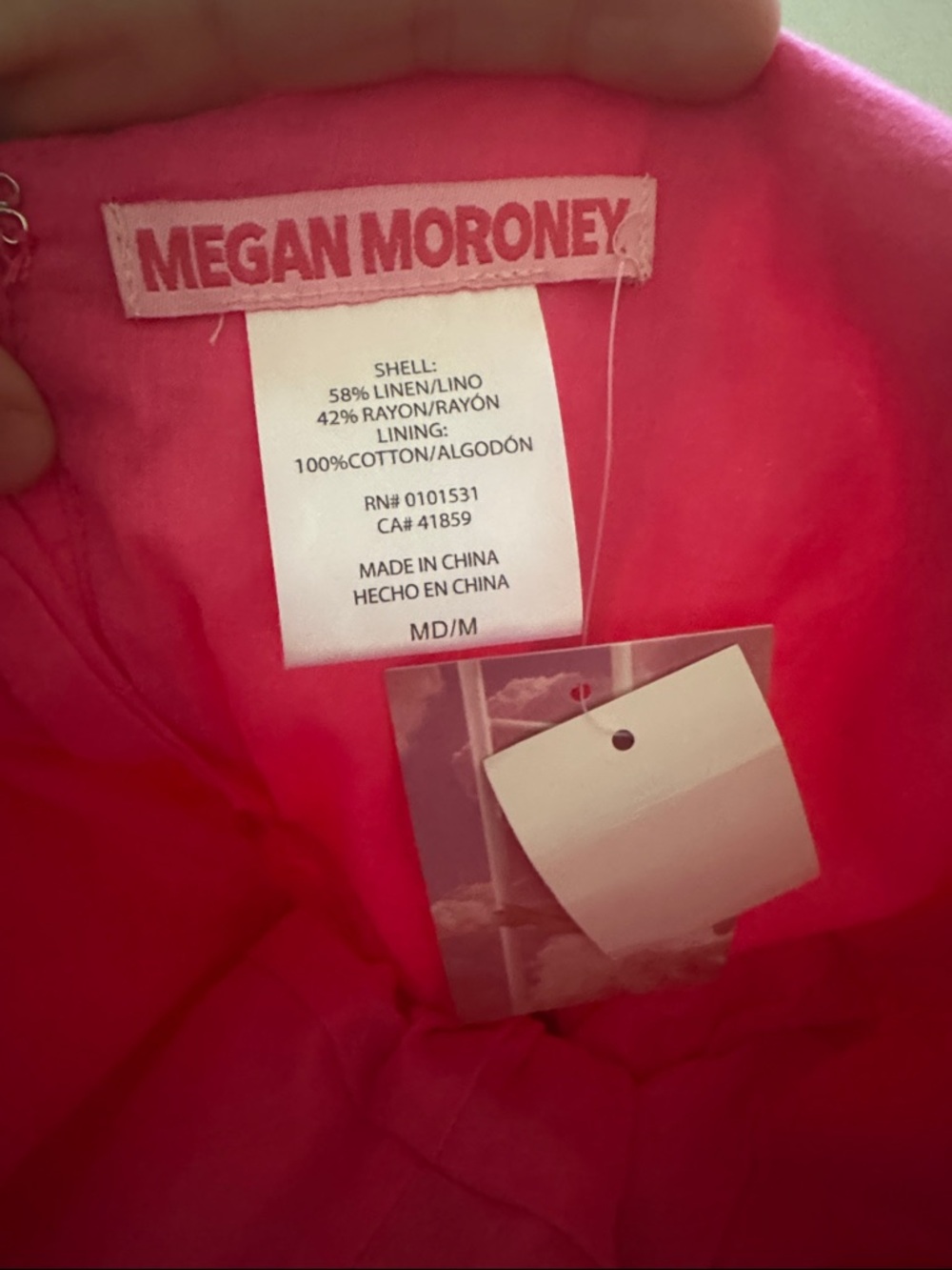 ‼️NWT MEGAN MORONEY Strapless Pink Fit & Flare Corset Dress with Tie Sleeves - Picture 5 of 5
